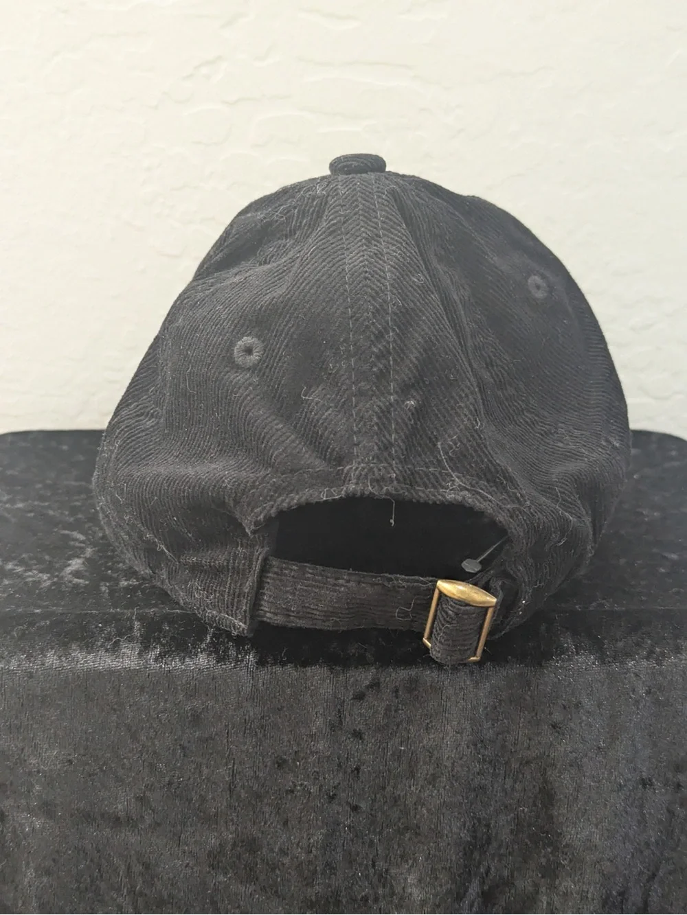 Clare V OUI Baseball Hat in Black Corduroy